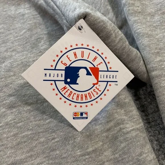Philadelphia Phillies Retro Arch Logo New Era Hoodie Womens X-Large XL Gray MLB - Picture 7 of 16